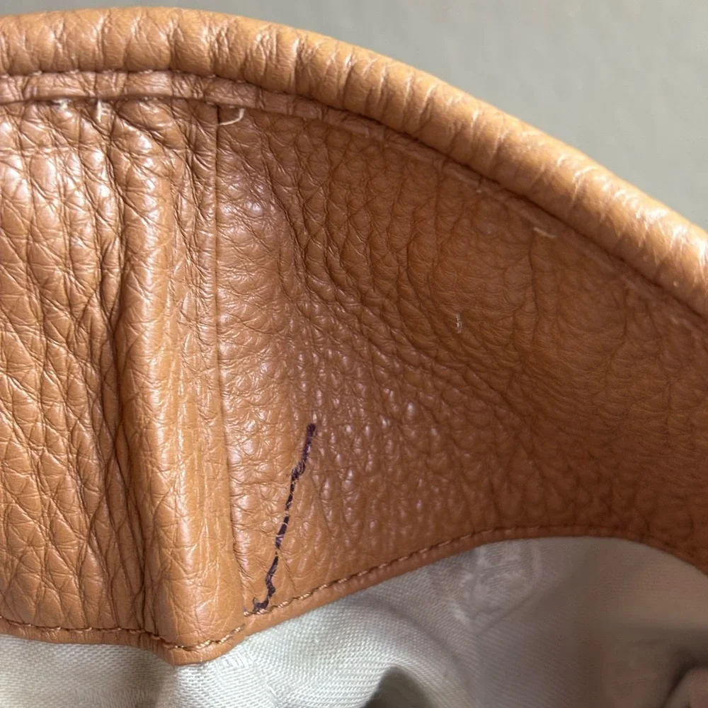 Tory Burch Tan Leather Hobo with Logo Medallion